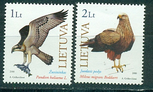 Литва, Птицы, № 731-732, 2000,  2 марки